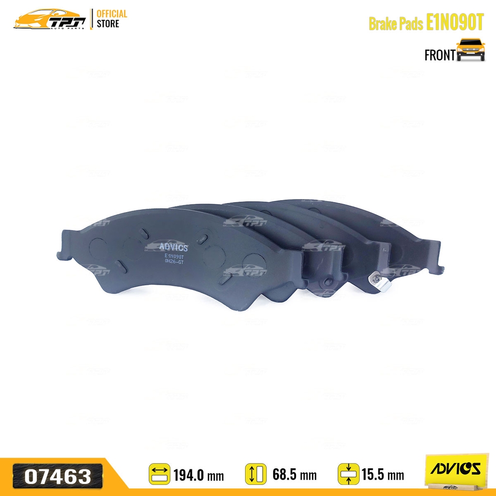 E1N090T - Bố Thắng - Má Phanh TRƯỚC Ford RANGER 2.0 2.2 2.5 3.2 11- EVEREST 2.0 2.2 3.2 15- Mazda BT50 2.2 3.2 11- Mazda 6 VN 2.0 2.5 16- ADVICS - Japan