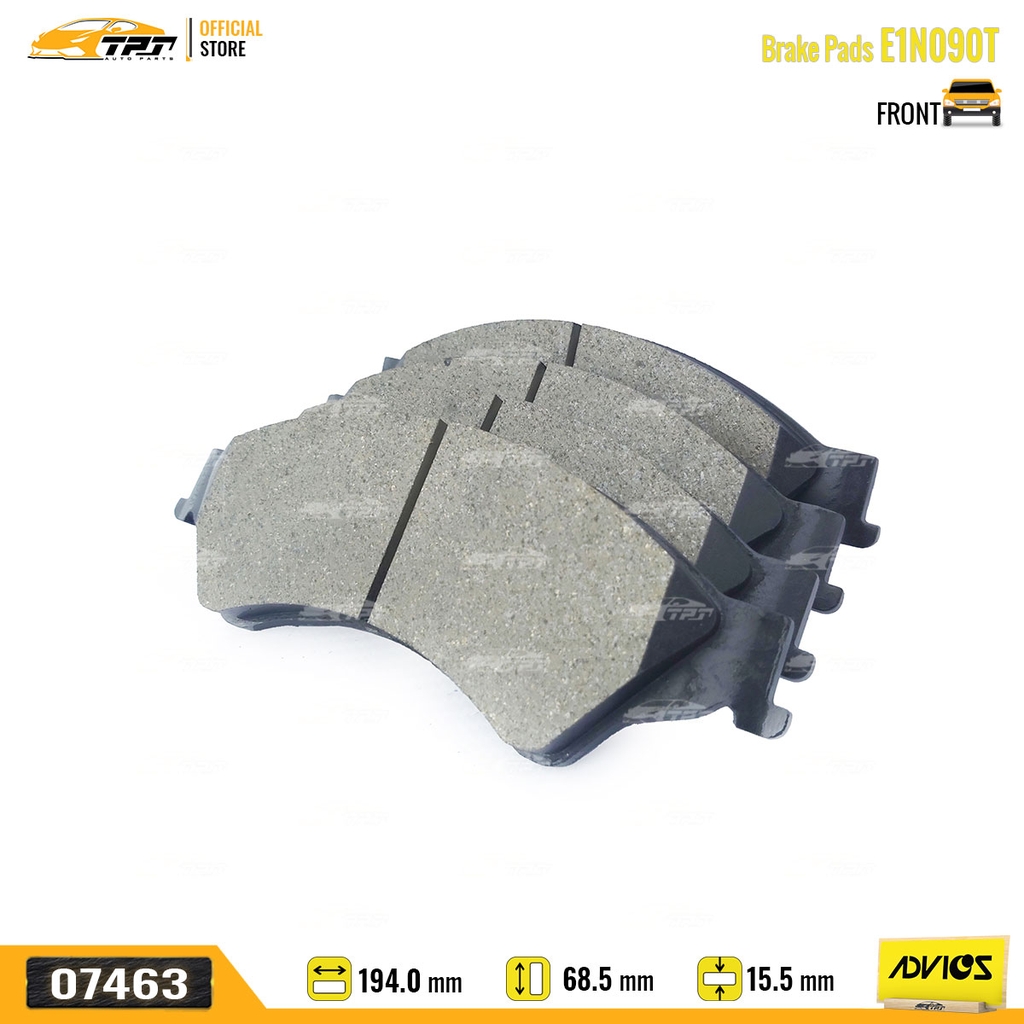 E1N090T - Bố Thắng - Má Phanh TRƯỚC Ford RANGER 2.0 2.2 2.5 3.2 11- EVEREST 2.0 2.2 3.2 15- Mazda BT50 2.2 3.2 11- Mazda 6 VN 2.0 2.5 16- ADVICS - Japan