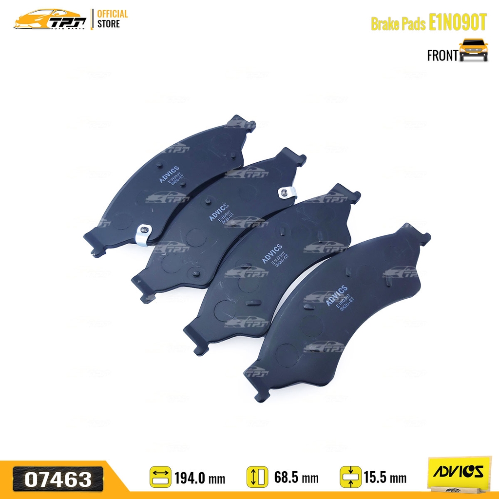 E1N090T - Bố Thắng - Má Phanh TRƯỚC Ford RANGER 2.0 2.2 2.5 3.2 11- EVEREST 2.0 2.2 3.2 15- Mazda BT50 2.2 3.2 11- Mazda 6 VN 2.0 2.5 16- ADVICS - Japan