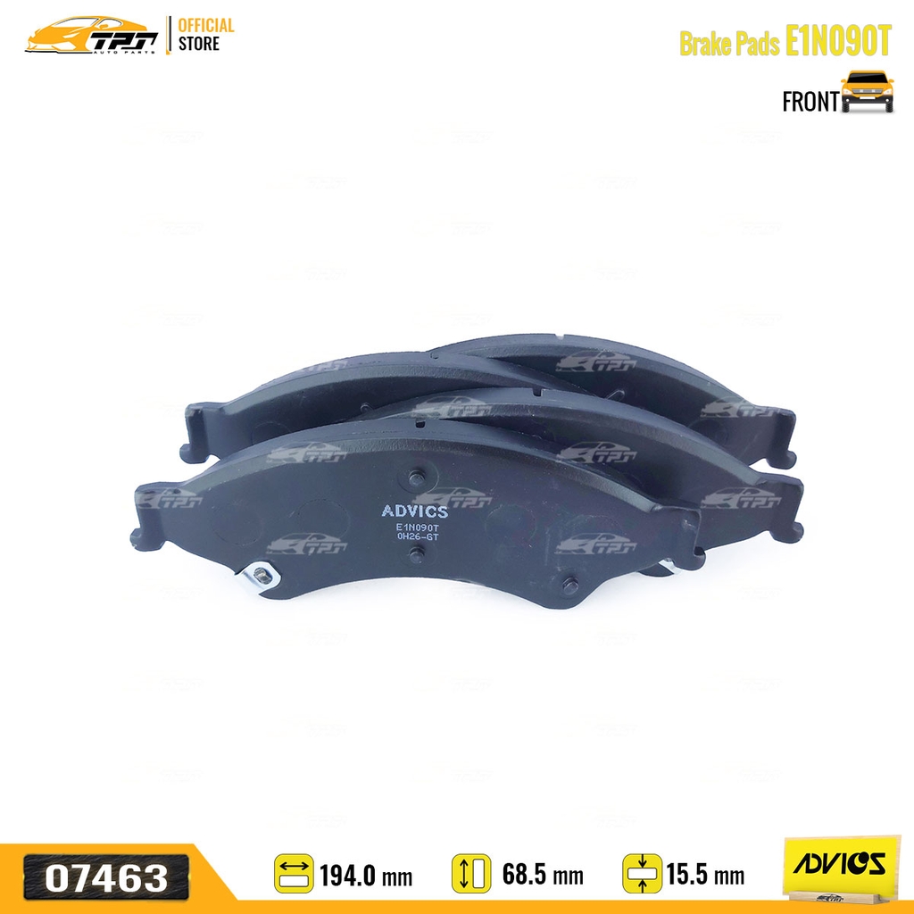 E1N090T - Bố Thắng - Má Phanh TRƯỚC Ford RANGER 2.0 2.2 2.5 3.2 11- EVEREST 2.0 2.2 3.2 15- Mazda BT50 2.2 3.2 11- Mazda 6 VN 2.0 2.5 16- ADVICS - Japan