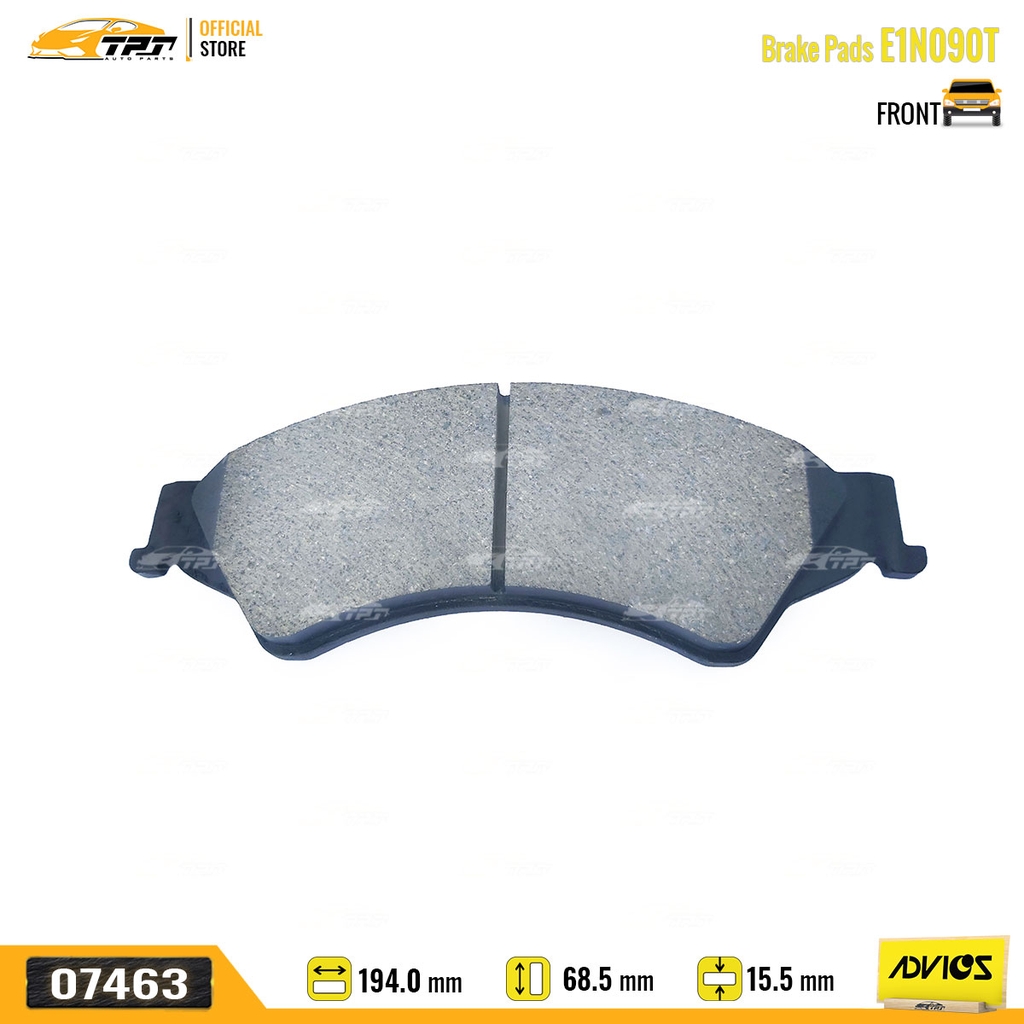 E1N090T - Bố Thắng - Má Phanh TRƯỚC Ford RANGER 2.0 2.2 2.5 3.2 11- EVEREST 2.0 2.2 3.2 15- Mazda BT50 2.2 3.2 11- Mazda 6 VN 2.0 2.5 16- ADVICS - Japan