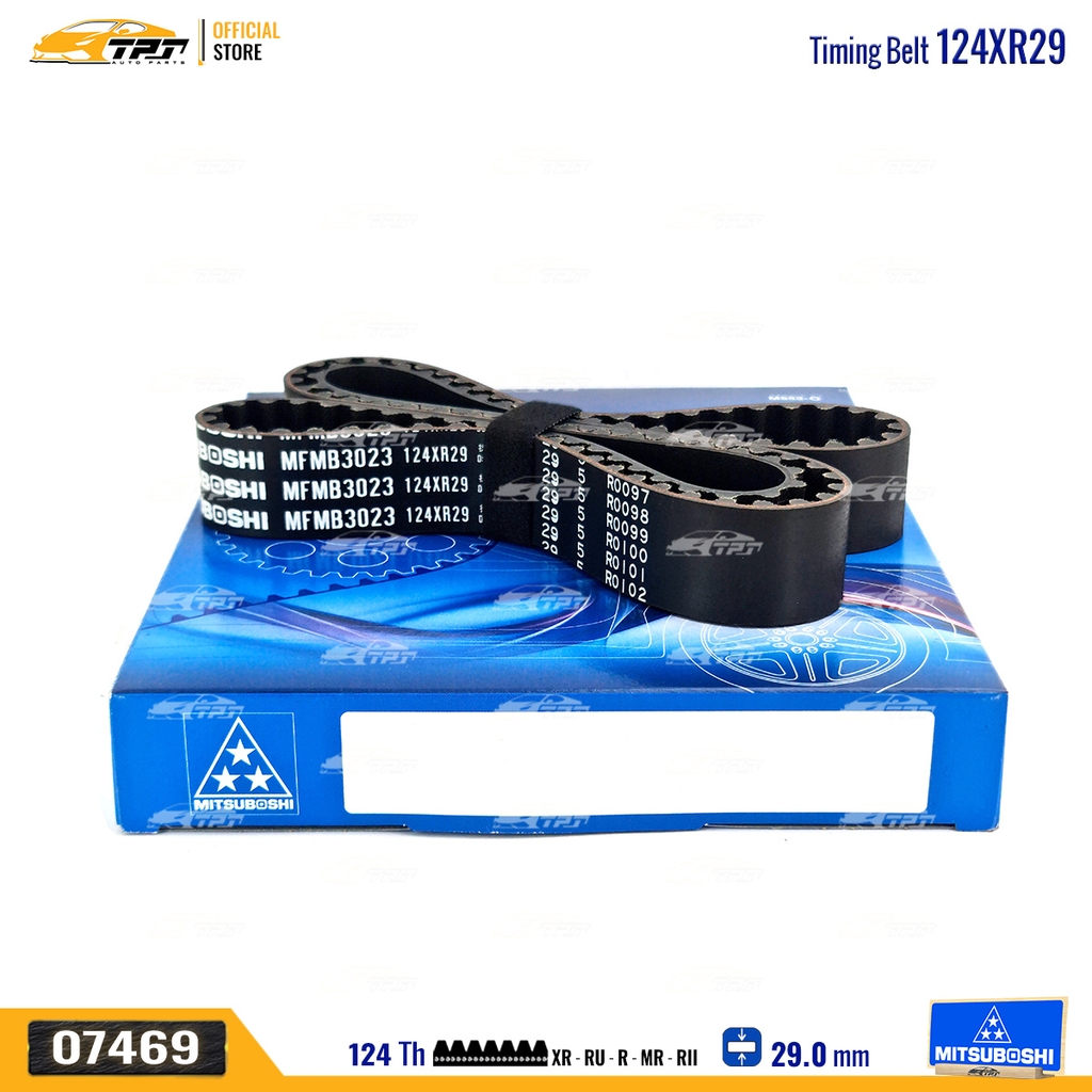 124XR29 Dây Curoa Cam / Dây Đai Răng Mitsubishi TRITON 2.4 - GALANT 2.4 - PAJERO 2.4 Mitsuboshi - Japan