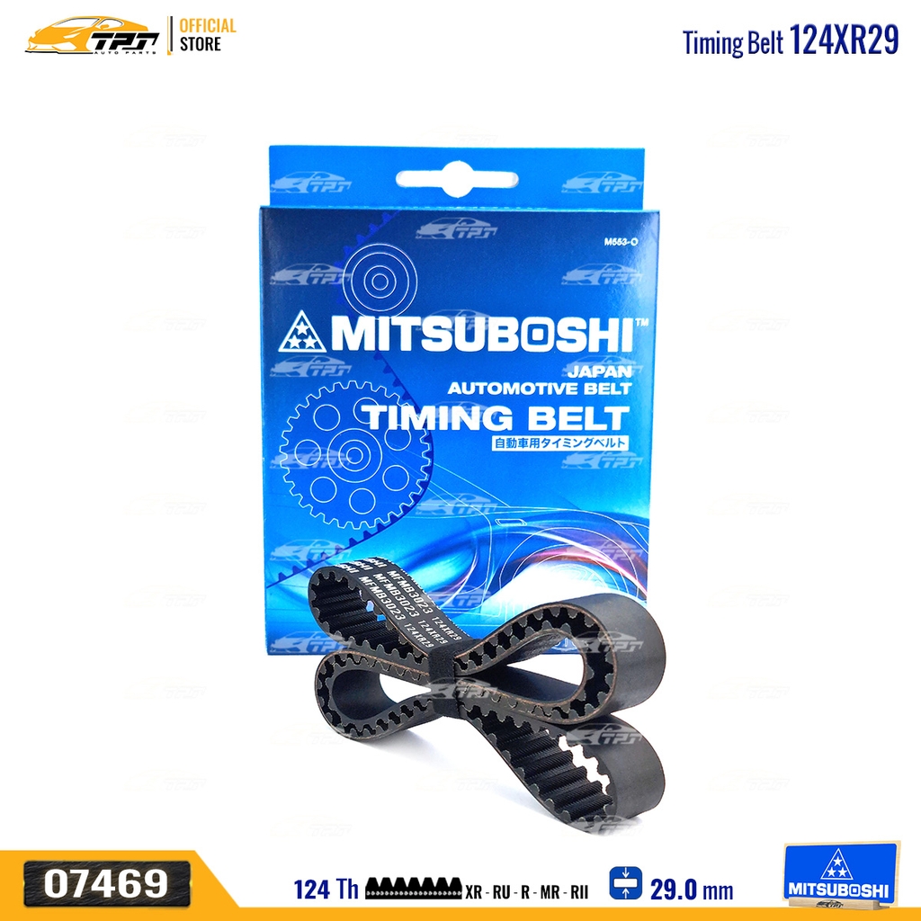124XR29 Dây Curoa Cam / Dây Đai Răng Mitsubishi TRITON 2.4 - GALANT 2.4 - PAJERO 2.4 Mitsuboshi - Japan