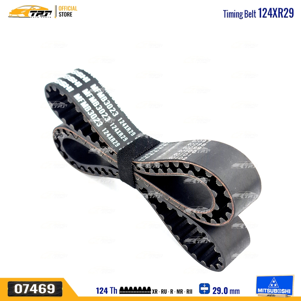 124XR29 Dây Curoa Cam / Dây Đai Răng Mitsubishi TRITON 2.4 - GALANT 2.4 - PAJERO 2.4 Mitsuboshi - Japan