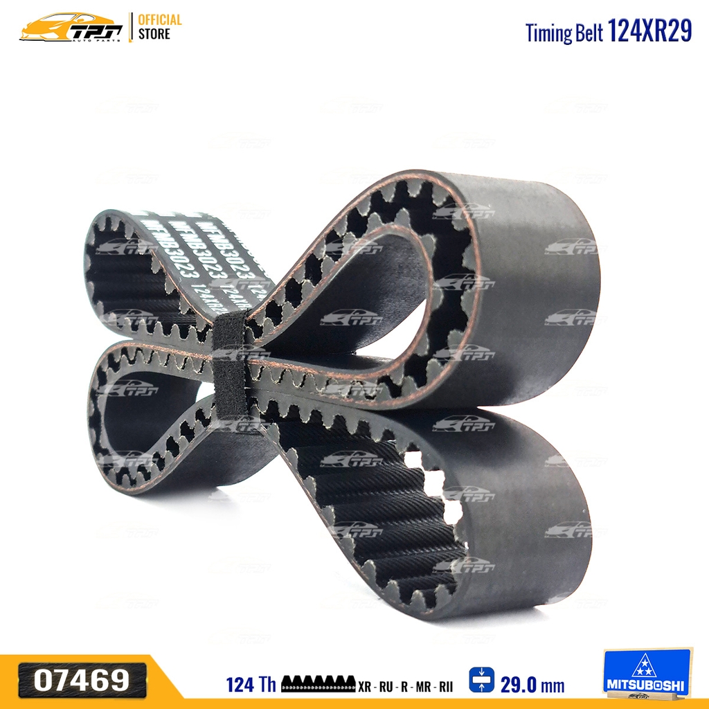 124XR29 Dây Curoa Cam / Dây Đai Răng Mitsubishi TRITON 2.4 - GALANT 2.4 - PAJERO 2.4 Mitsuboshi - Japan