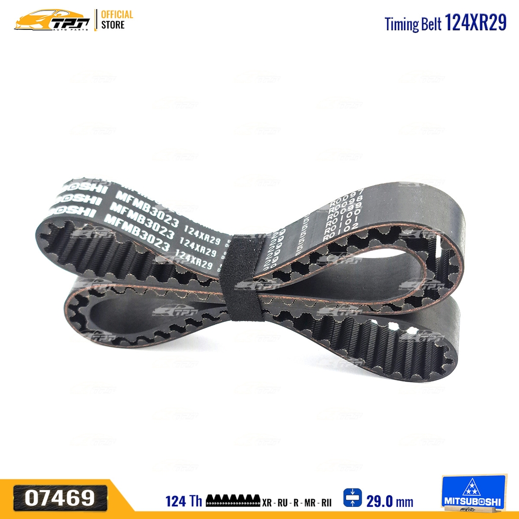 124XR29 Dây Curoa Cam / Dây Đai Răng Mitsubishi TRITON 2.4 - GALANT 2.4 - PAJERO 2.4 Mitsuboshi - Japan