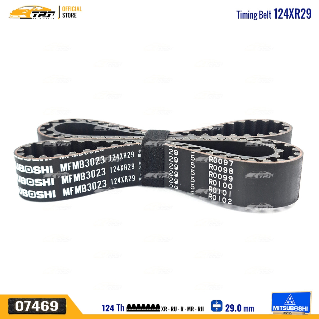 124XR29 Dây Curoa Cam / Dây Đai Răng Mitsubishi TRITON 2.4 - GALANT 2.4 - PAJERO 2.4 Mitsuboshi - Japan