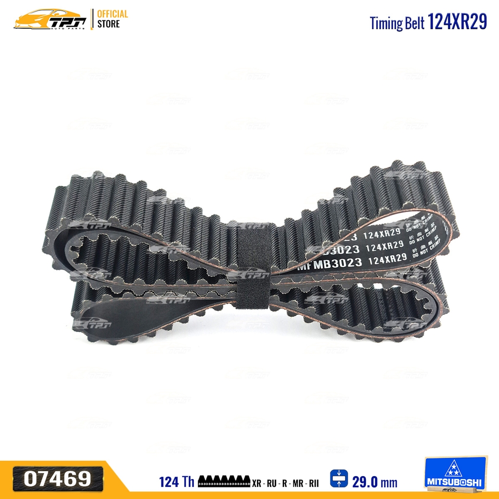 124XR29 Dây Curoa Cam / Dây Đai Răng Mitsubishi TRITON 2.4 - GALANT 2.4 - PAJERO 2.4 Mitsuboshi - Japan