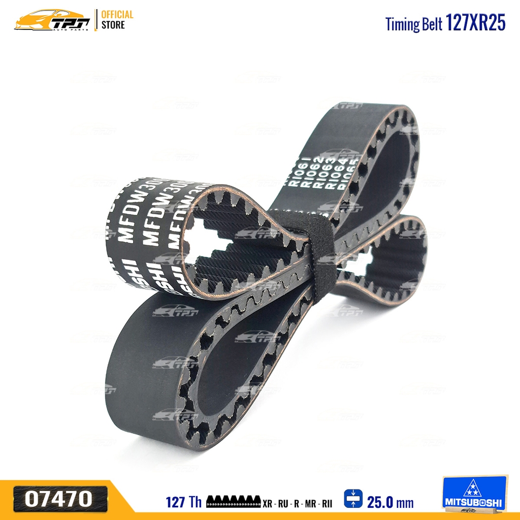 127XR25 Dây Curoa Cam / Dây Đai Răng Deawoo GENTRA - LACETTI - ESPERO - LANOS - Chevrolet AVEO - CRUZE Mitsuboshi - Japan