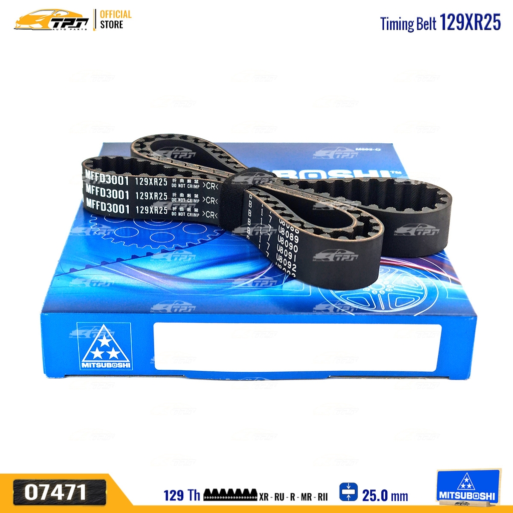 129XR25 Dây Curoa Cam / Dây Đai Răng Ford FOCUS 1.8 - MONDEO 2.0 Mitsuboshi - Japan