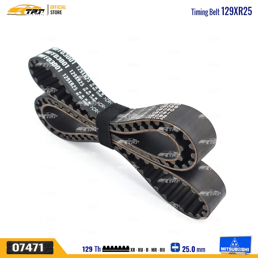 129XR25 Dây Curoa Cam / Dây Đai Răng Ford FOCUS 1.8 - MONDEO 2.0 Mitsuboshi - Japan