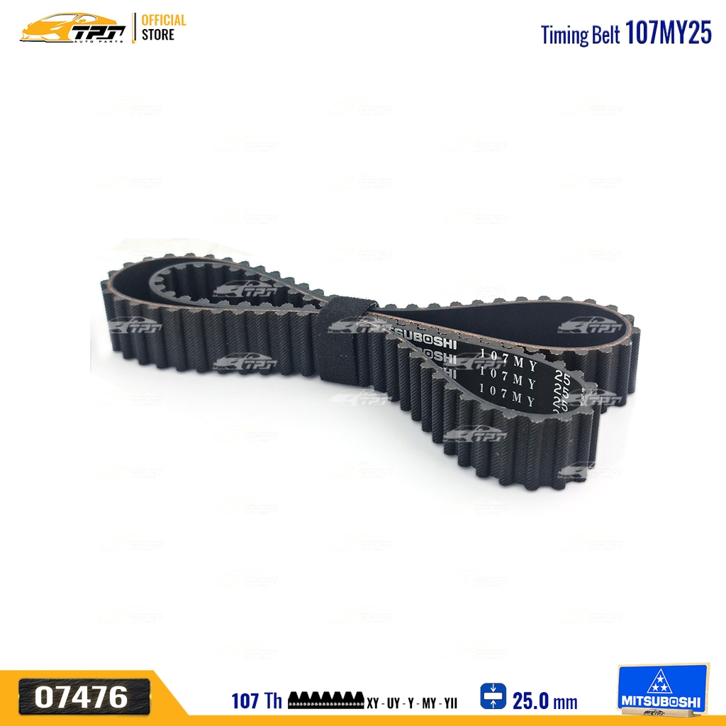 107MY25 Dây Curoa Cam / Dây Đai Răng Kia PRIDE - RIO - SPECTRA 1.5 - Deawoo LABO - MATIZ Mitsuboshi - Japan