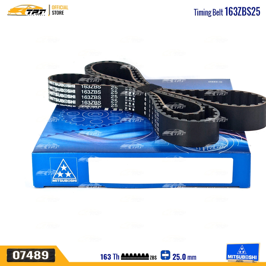 163ZBS25 Dây Curoa Cam / Dây Đai Răng Hyundai GALLOPER - H100 - PORTER - Mitsubishi PAJERO 2.5 Mitsuboshi - Japan