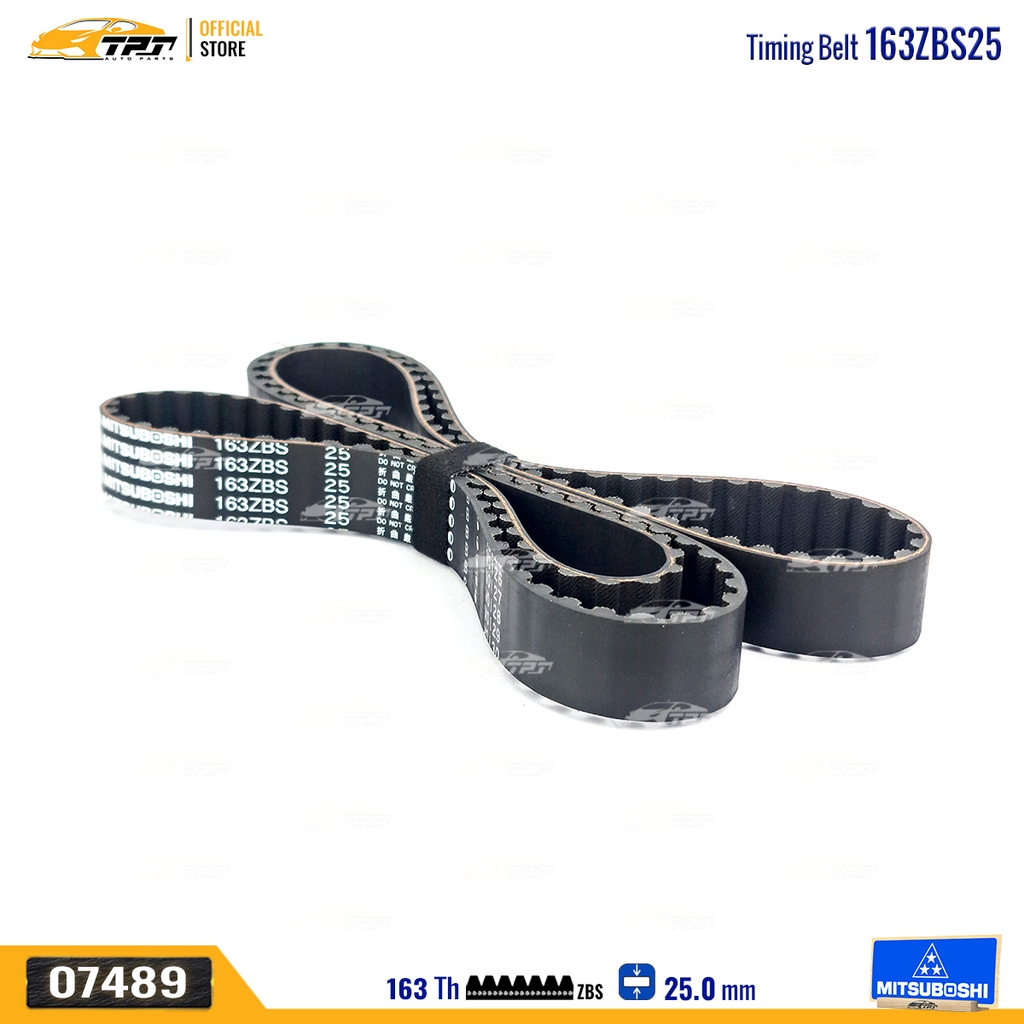 163ZBS25 Dây Curoa Cam / Dây Đai Răng Hyundai GALLOPER - H100 - PORTER - Mitsubishi PAJERO 2.5 Mitsuboshi - Japan