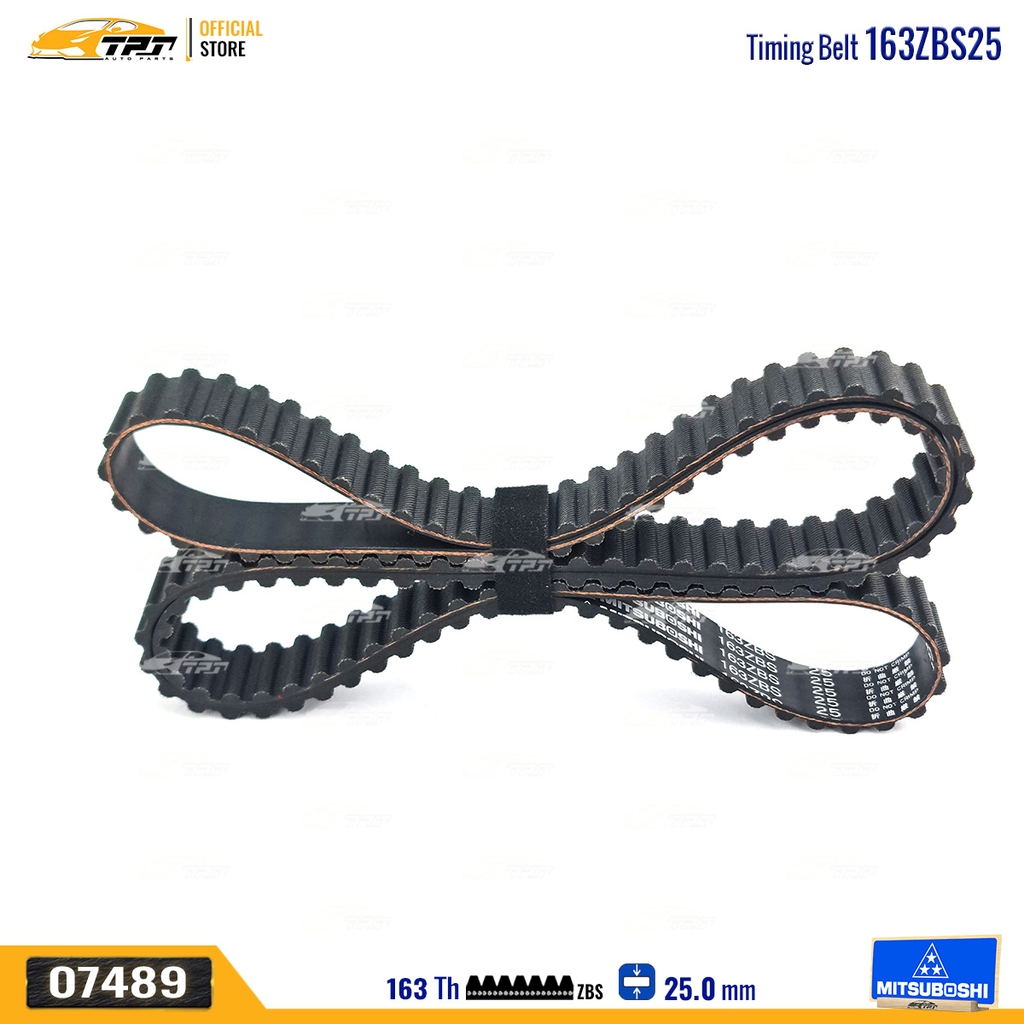163ZBS25 Dây Curoa Cam / Dây Đai Răng Hyundai GALLOPER - H100 - PORTER - Mitsubishi PAJERO 2.5 Mitsuboshi - Japan