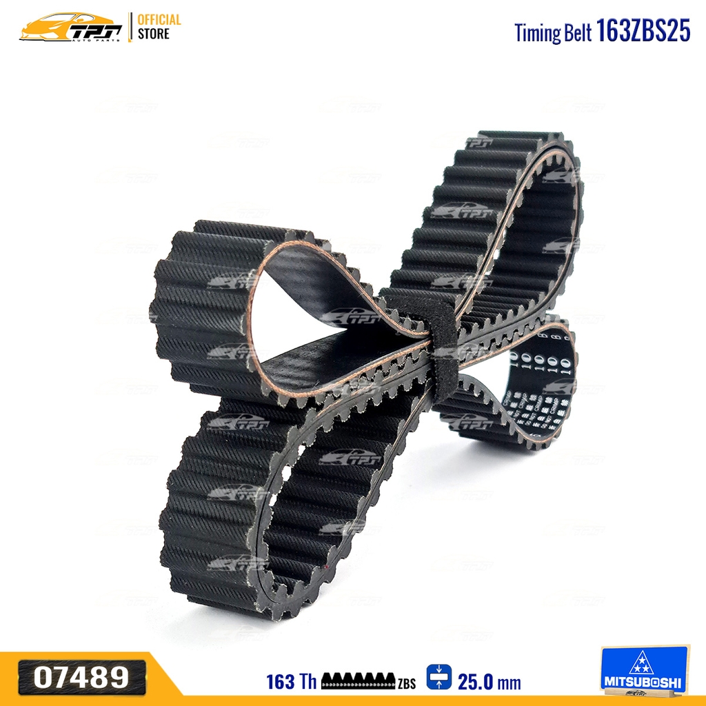 163ZBS25 Dây Curoa Cam / Dây Đai Răng Hyundai GALLOPER - H100 - PORTER - Mitsubishi PAJERO 2.5 Mitsuboshi - Japan