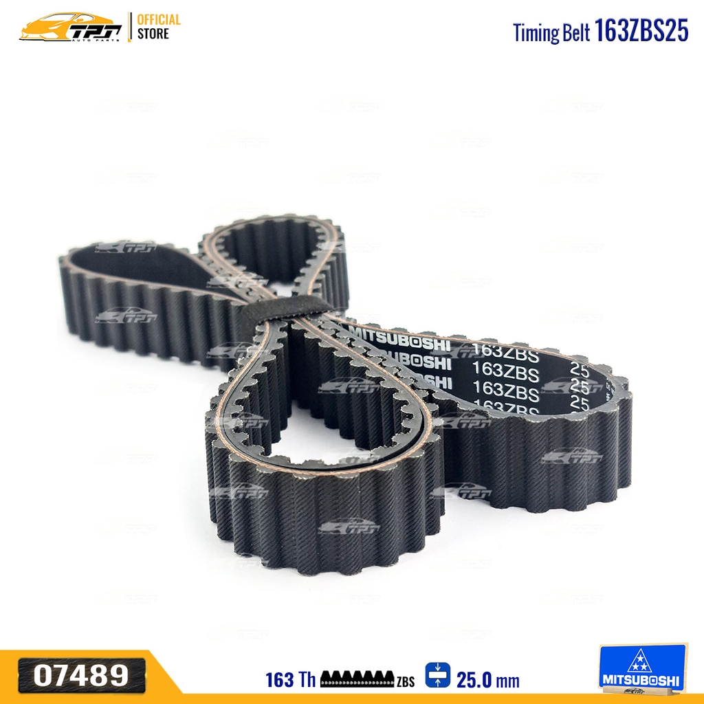 163ZBS25 Dây Curoa Cam / Dây Đai Răng Hyundai GALLOPER - H100 - PORTER - Mitsubishi PAJERO 2.5 Mitsuboshi - Japan