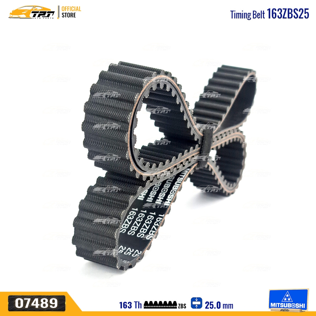 163ZBS25 Dây Curoa Cam / Dây Đai Răng Hyundai GALLOPER - H100 - PORTER - Mitsubishi PAJERO 2.5 Mitsuboshi - Japan
