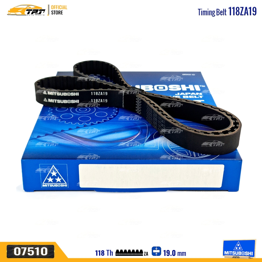 118ZA19 Dây Curoa Cam / Dây Đai Răng Fiat 1.3-1.5 Mitsuboshi - Japan