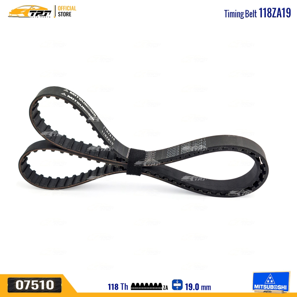 118ZA19 Dây Curoa Cam / Dây Đai Răng Fiat 1.3-1.5 Mitsuboshi - Japan