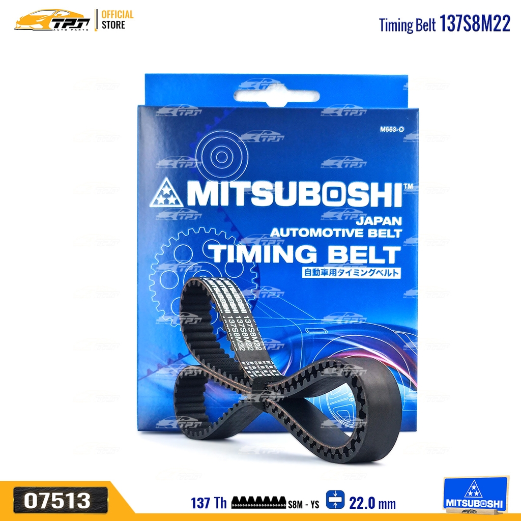137S8M22 Dây Curoa Cam / Dây Đai Răng Kia SPECTRA 1.6 - RIO 1.5 - CARENS 1.6 Mitsuboshi - Japan