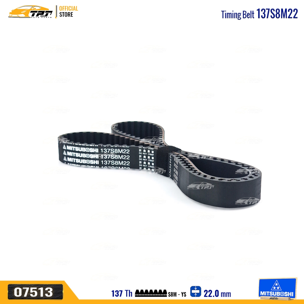 137S8M22 Dây Curoa Cam / Dây Đai Răng Kia SPECTRA 1.6 - RIO 1.5 - CARENS 1.6 Mitsuboshi - Japan