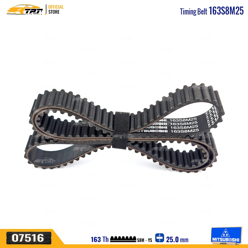 163S8M25 Dây Curoa Cam / Dây Đai Răng Mitsuboshi - Japan
