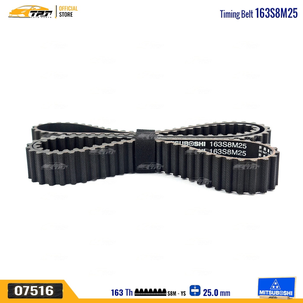 163S8M25 Dây Curoa Cam / Dây Đai Răng Mitsuboshi - Japan