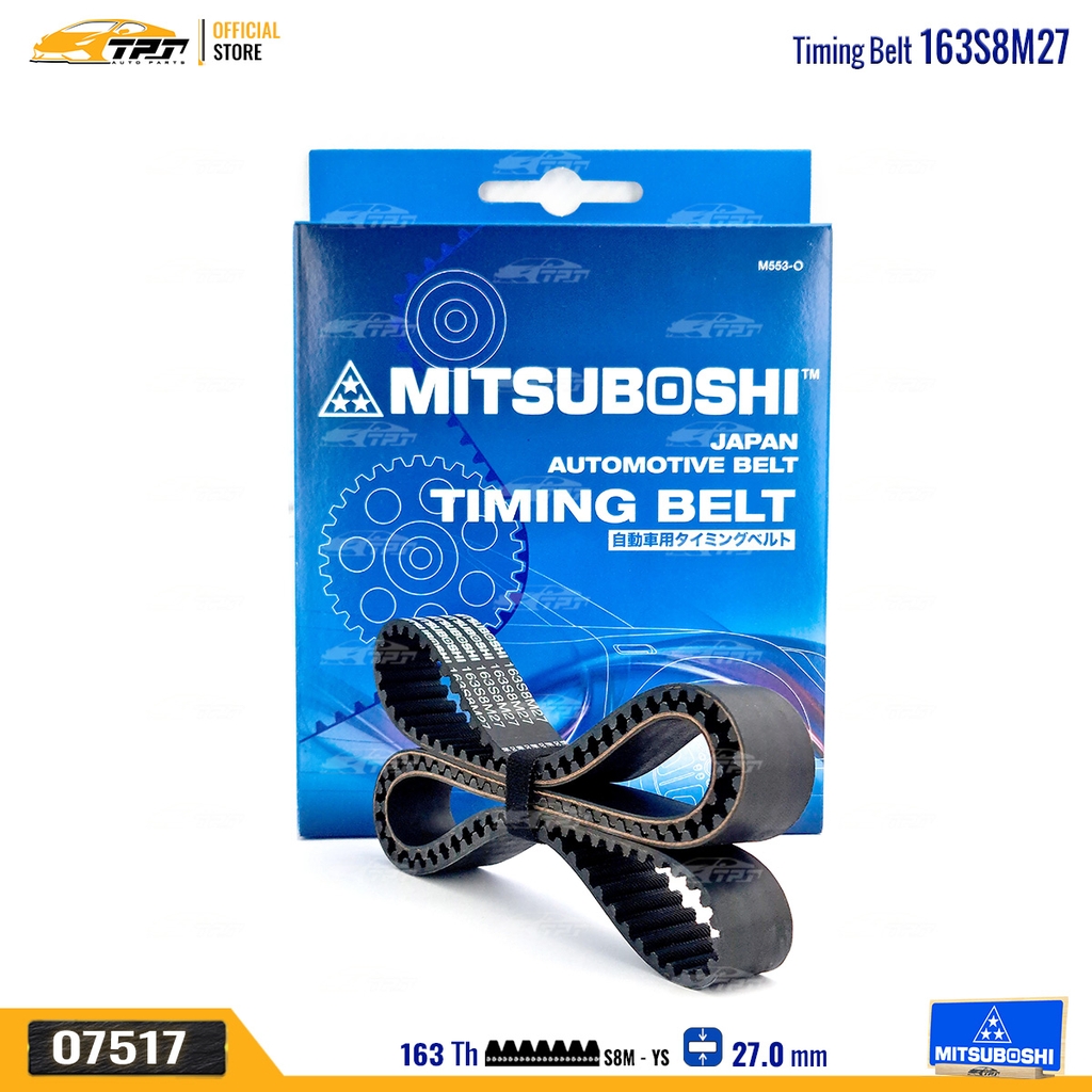 163S8M27 Dây Curoa Cam / Dây Đai Răng Toyota CAMRY 1.8-2.2 - RAV4 2.0 Mitsuboshi - Japan