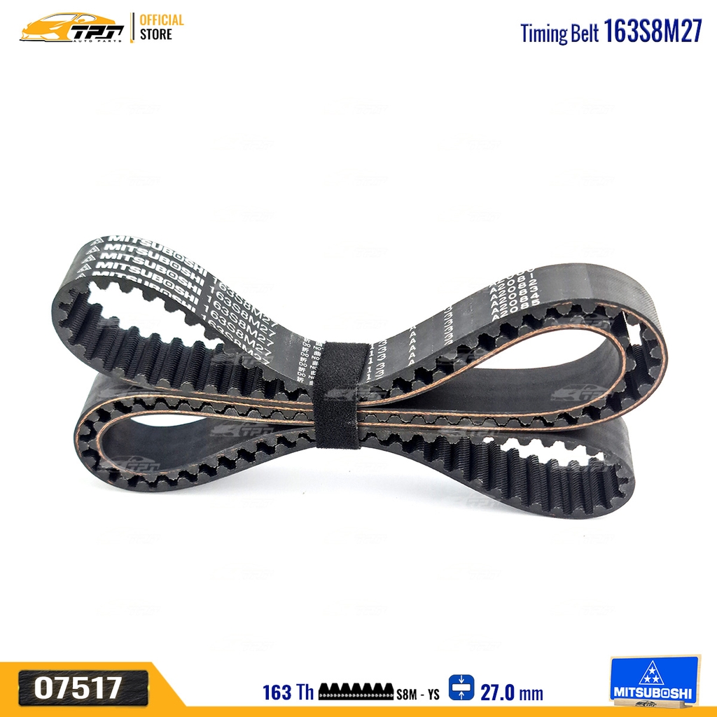 163S8M27 Dây Curoa Cam / Dây Đai Răng Toyota CAMRY 1.8-2.2 - RAV4 2.0 Mitsuboshi - Japan