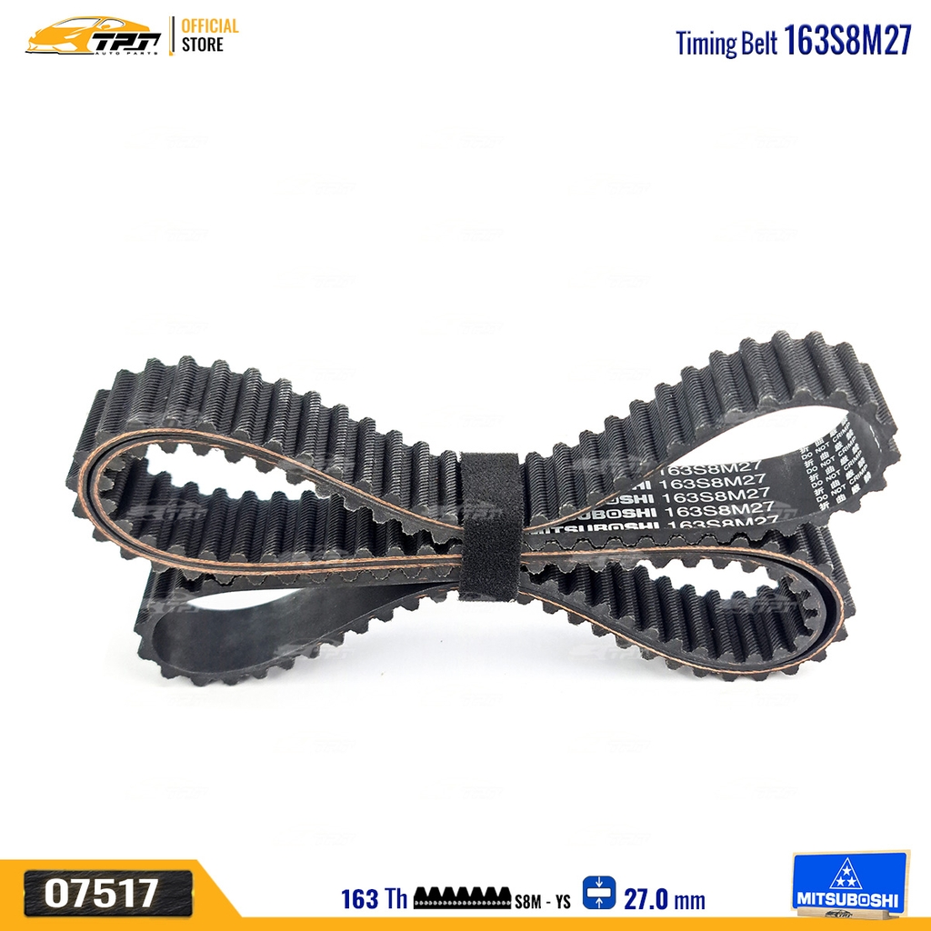 163S8M27 Dây Curoa Cam / Dây Đai Răng Toyota CAMRY 1.8-2.2 - RAV4 2.0 Mitsuboshi - Japan