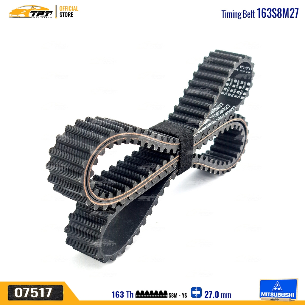 163S8M27 Dây Curoa Cam / Dây Đai Răng Toyota CAMRY 1.8-2.2 - RAV4 2.0 Mitsuboshi - Japan