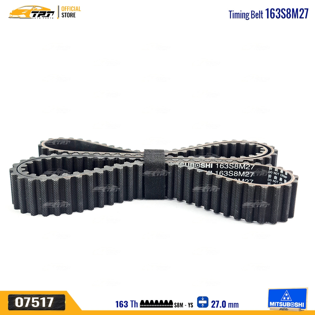 163S8M27 Dây Curoa Cam / Dây Đai Răng Toyota CAMRY 1.8-2.2 - RAV4 2.0 Mitsuboshi - Japan