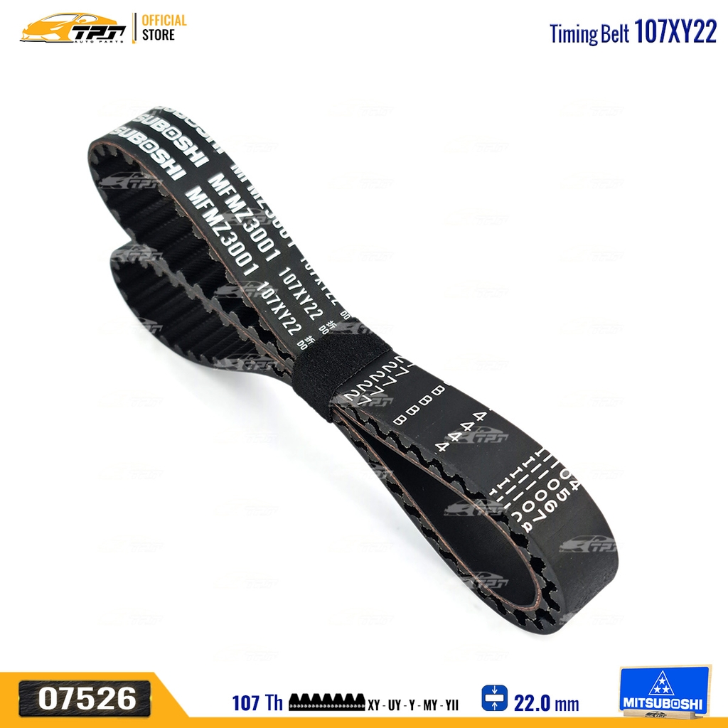 107XY22 Dây Curoa Cam / Dây Đai Răng Kia PRIDE - RIO - SPECTRA 1.5 - Daewoo LABO - MATIZ Mitsuboshi - Japan