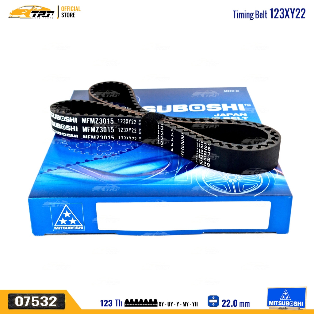 123XY22 Dây Curoa Cam / Dây Đai Răng Mazda 323 1.6 Mitsuboshi - Japan