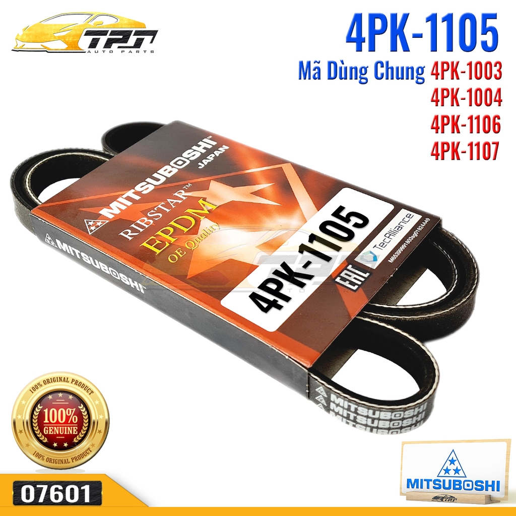 4PK1105 Dây Curoa Mitsubishi DELICA 1.8 Mazda BONGO 1.8 TITAN 2.0 Nissan VANETTE 1.8 PULSAR 1.3 MITSUBOSHI - Japan