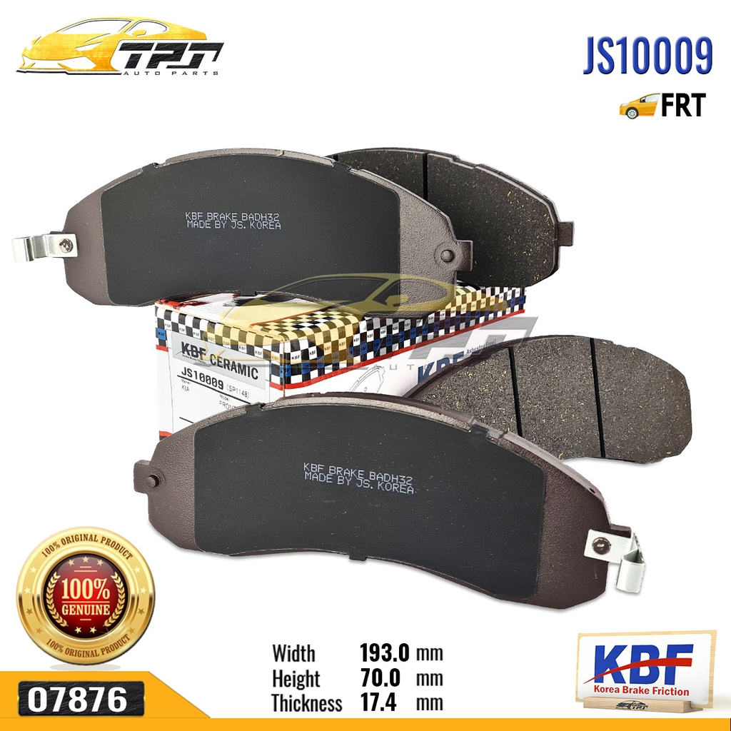 JS10009 - Bố Thắng - Má Phanh TRƯỚC Kia FRONTIER - BONGO 3 - K3000 [ SP1148 ] KBF - Korea