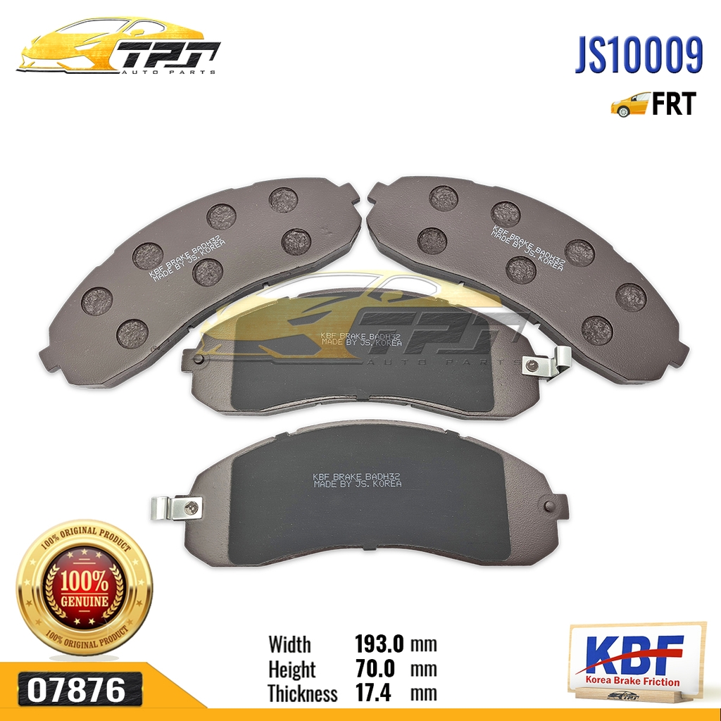 JS10009 - Bố Thắng - Má Phanh TRƯỚC Kia FRONTIER - BONGO 3 - K3000 [ SP1148 ] KBF - Korea