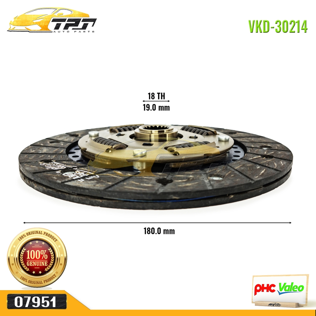 VKD30214 Lá Côn Daewoo MATIZ 3 - 18 R - 180 MM PHI 19.0 (3MAY) [180.0 - 125.0 - 18R - 19.1] [DW56] VALEO