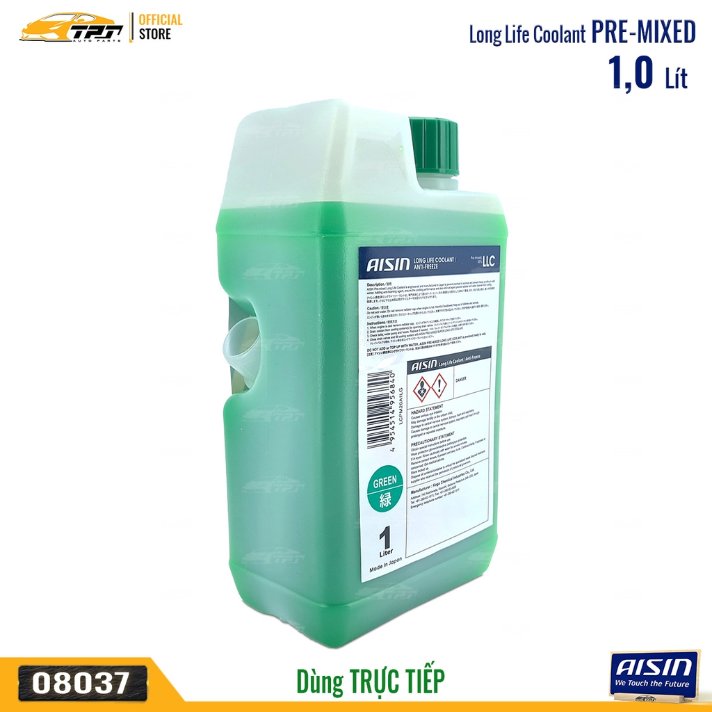 Nước Làm Mát Màu XANH - Bình 1 Lít AISIN - Japan