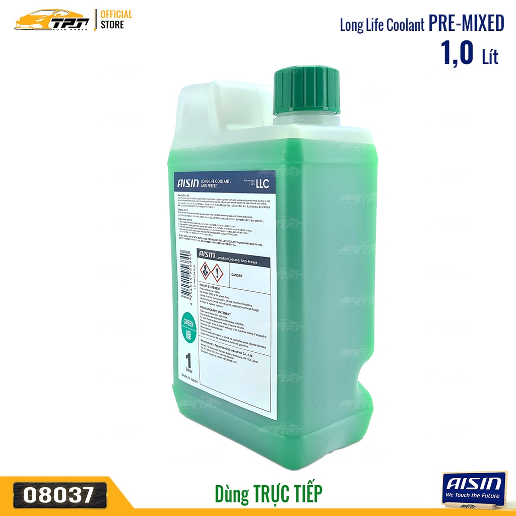 Nước Làm Mát Màu XANH - Bình 1 Lít AISIN - Japan