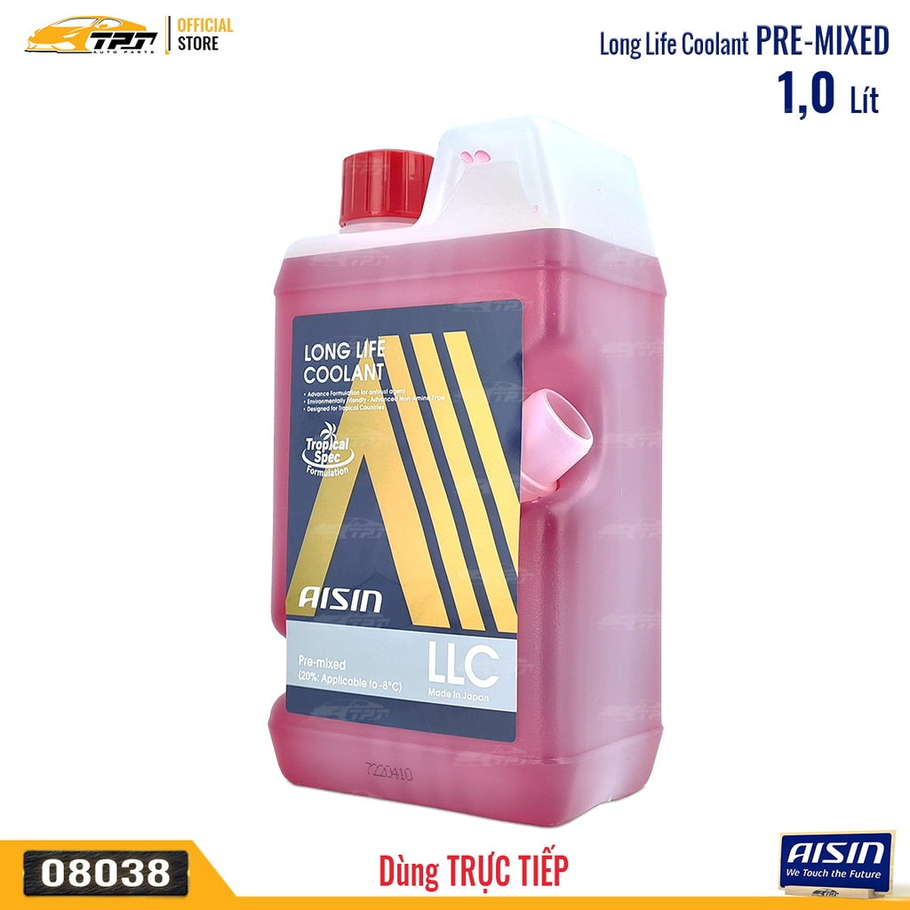 Nước Làm Mát Màu ĐỎ - Bình 1 Lít AISIN - Japan