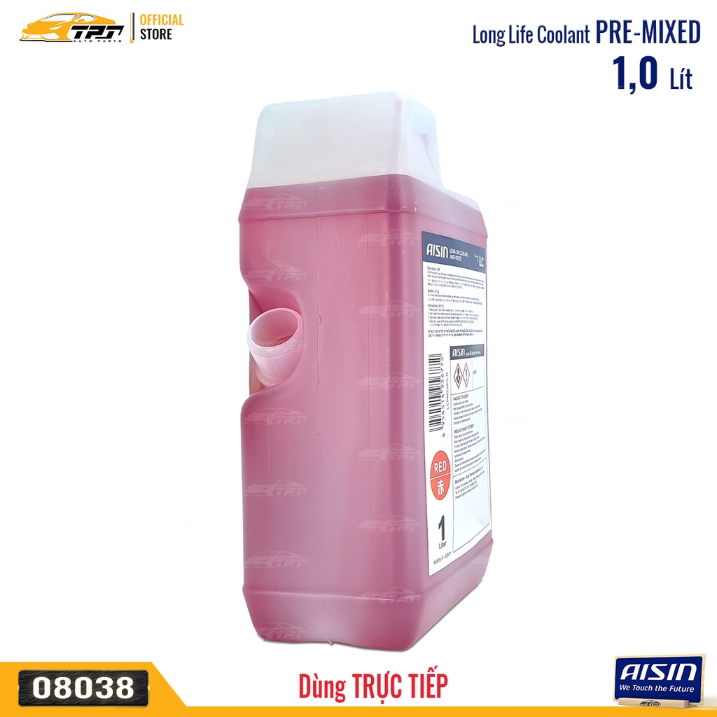 Nước Làm Mát Màu ĐỎ - Bình 1 Lít AISIN - Japan