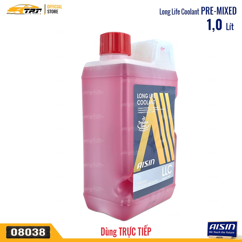 Nước Làm Mát Màu ĐỎ - Bình 1 Lít AISIN - Japan