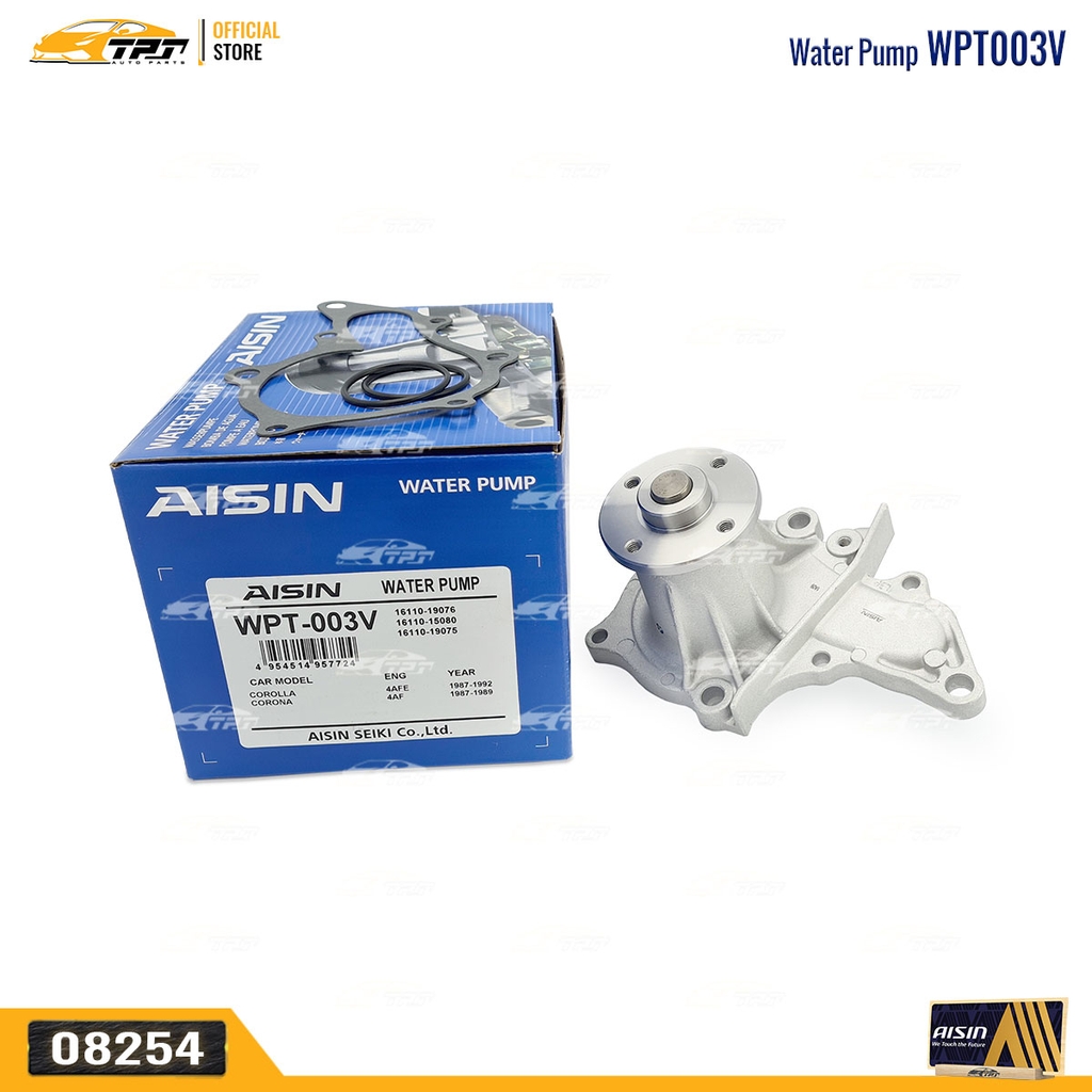 WPT003V Bơm Nước Toyota COROLLA - CORONA 1.5 89-92 COROLLA 1.6 (4AF-5AF) 87-97 AISIN - Japan