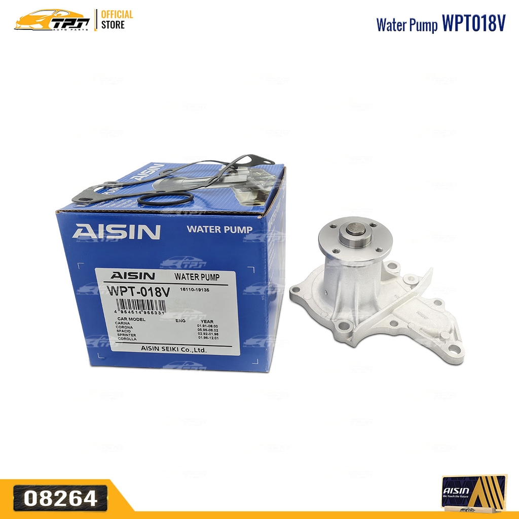 WPT018V Bơm Nước Toyota COROLLA 1.6 VN 97-01 COROLLA 1.6 91-96 AISIN - Japan