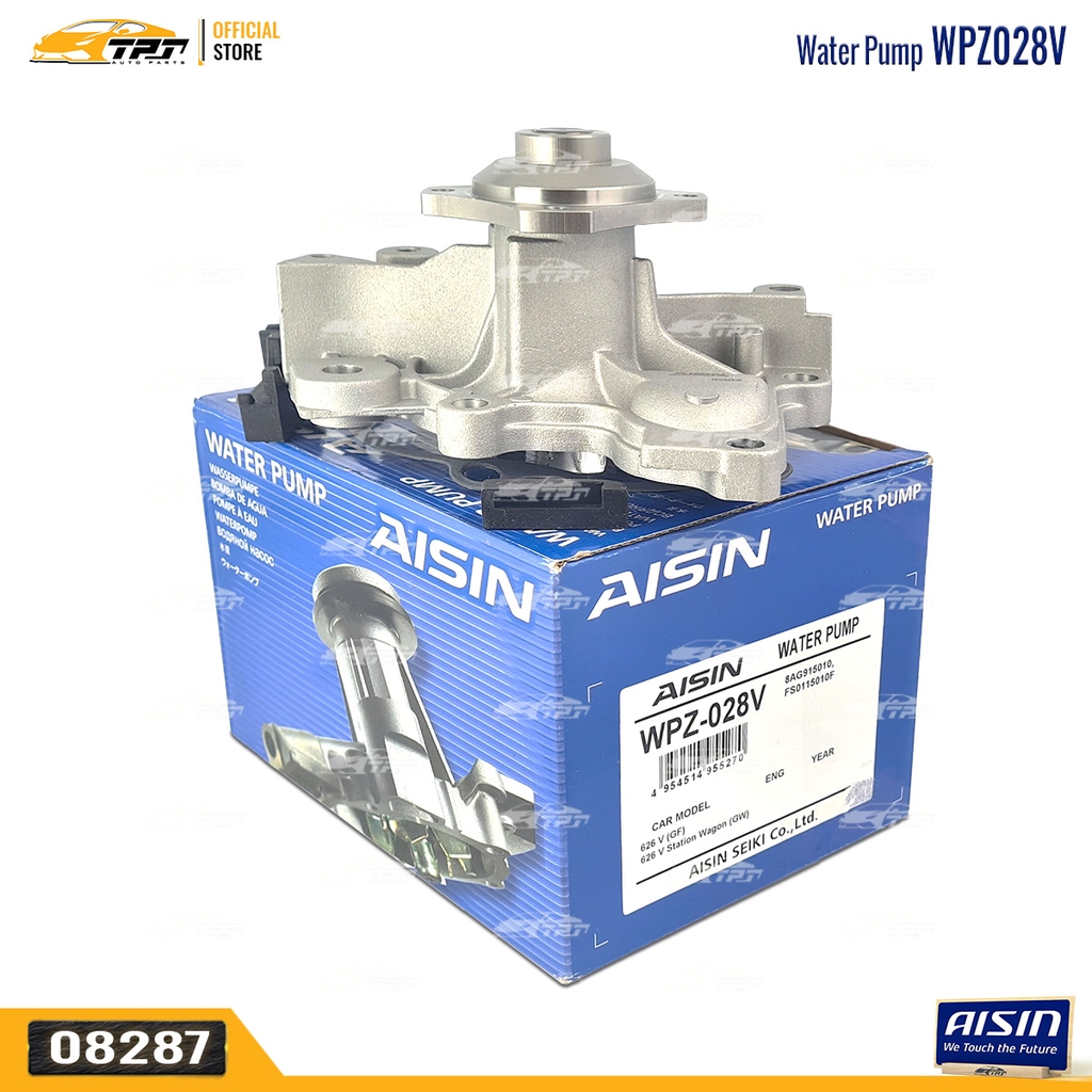 WPZ028V Bơm nước Ford LASER VN 1.8 01-05 - Mazda 323 VN 1.8 01-04 PREMACY VN 1.8 02-06 - Mazda 626 VN 2.0 98-03 Mazda 626 2.0 91-98 AISIN - Japan