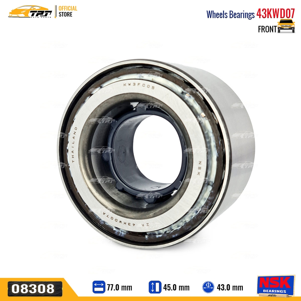 43KWD07 - Bạc Đạn / Bi Bánh TRƯỚC Toyota INNOVA 06- FORTUNER - HILUX 2WD 05- [43x77x45-41] NSK - Japan