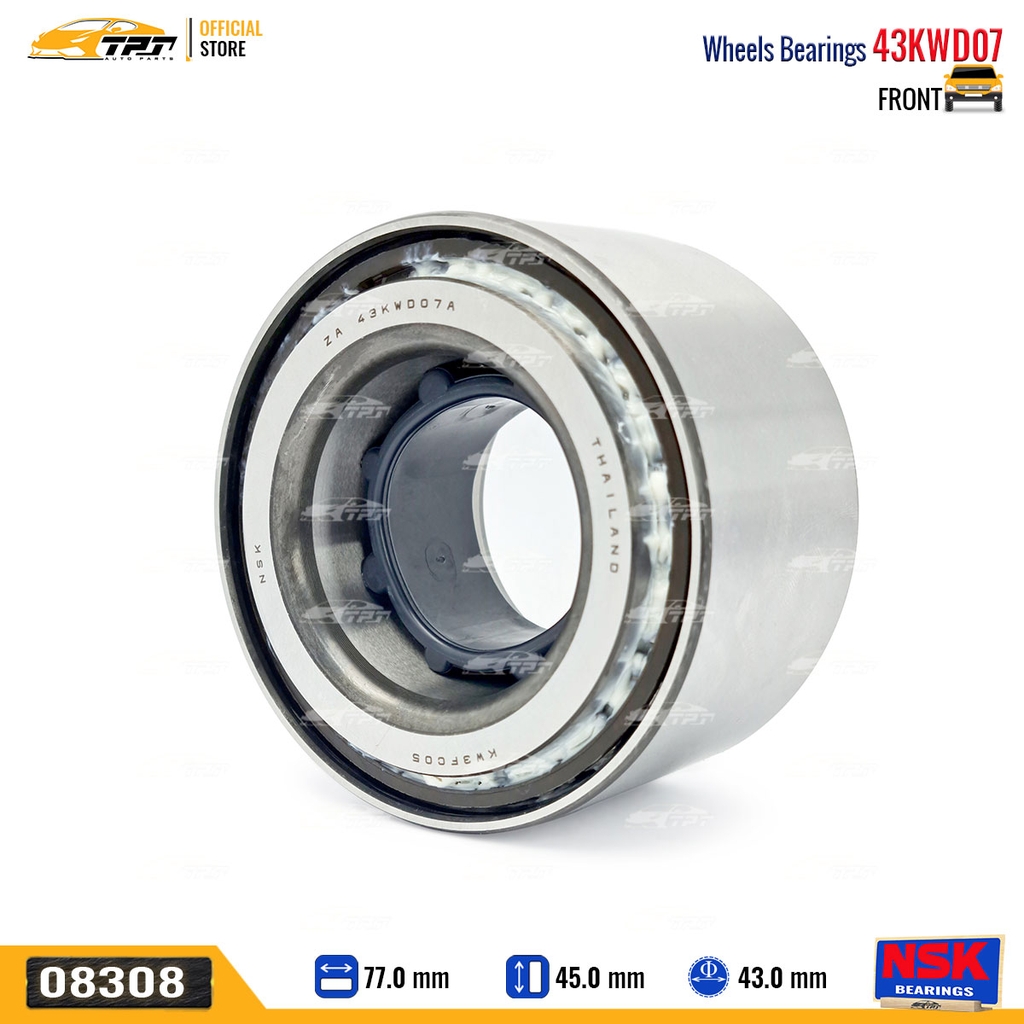 43KWD07 - Bạc Đạn / Bi Bánh TRƯỚC Toyota INNOVA 06- FORTUNER - HILUX 2WD 05- [43x77x45-41] NSK - Japan