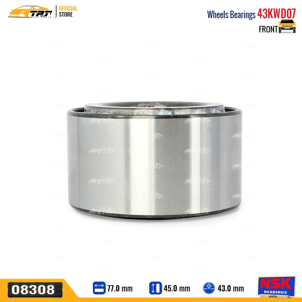 43KWD07 - Bạc Đạn / Bi Bánh TRƯỚC Toyota INNOVA 06- FORTUNER - HILUX 2WD 05- [43x77x45-41] NSK - Japan